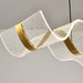MIRODEMI® Modern Wave-Designed Acrylic Led Gold Chandelier image | luxury lighting | wave lamps | luxury chandeliers