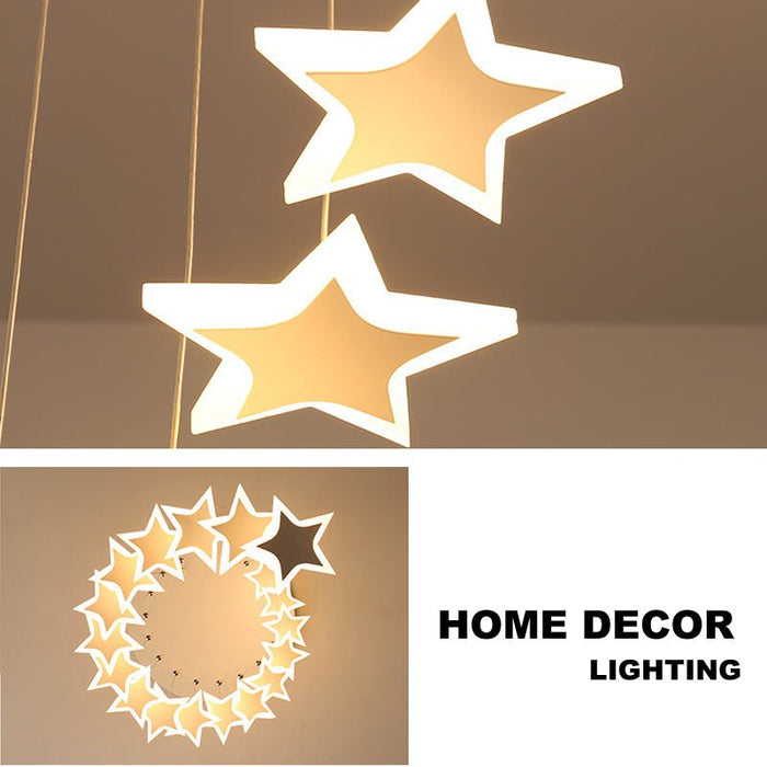 MIRODEMI® Star-Shaped Spiral Staircase Pendant Lights  image | luxury furniture | star lamps | unique lamps | home decor