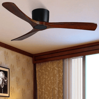 MIRODEMI® 36" LED Wooden Ceiling Fan with Lamp and Remote Control image | luxury furniture | wooden ceiling fans | home decor