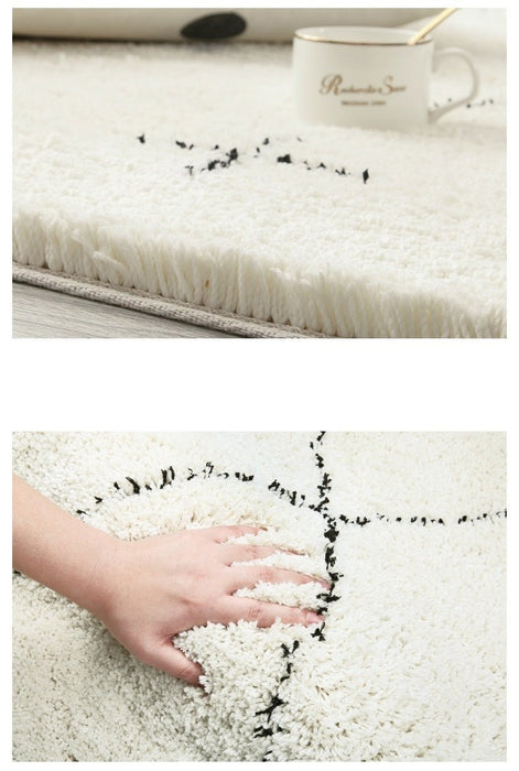 Modern White Soft Rectangle Area Carpet