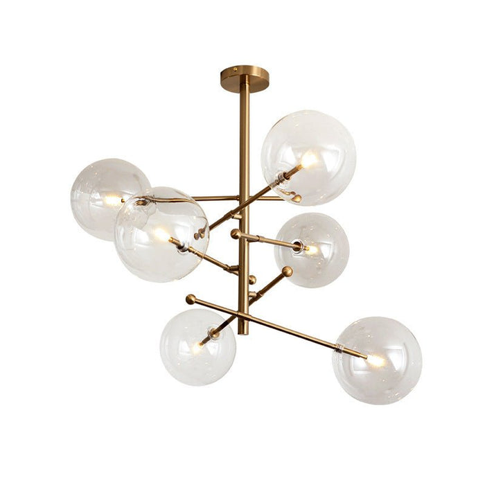 MIRODEMI® Art Deco Styled Glass Ball Shaped Led Chandelier for Living Room, Bedroom, Dining Room
