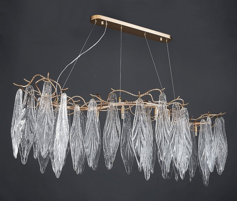 MIRODEMI® Gold Rectangle Modern LED Hanging Lamp For Living Room, Dining Room