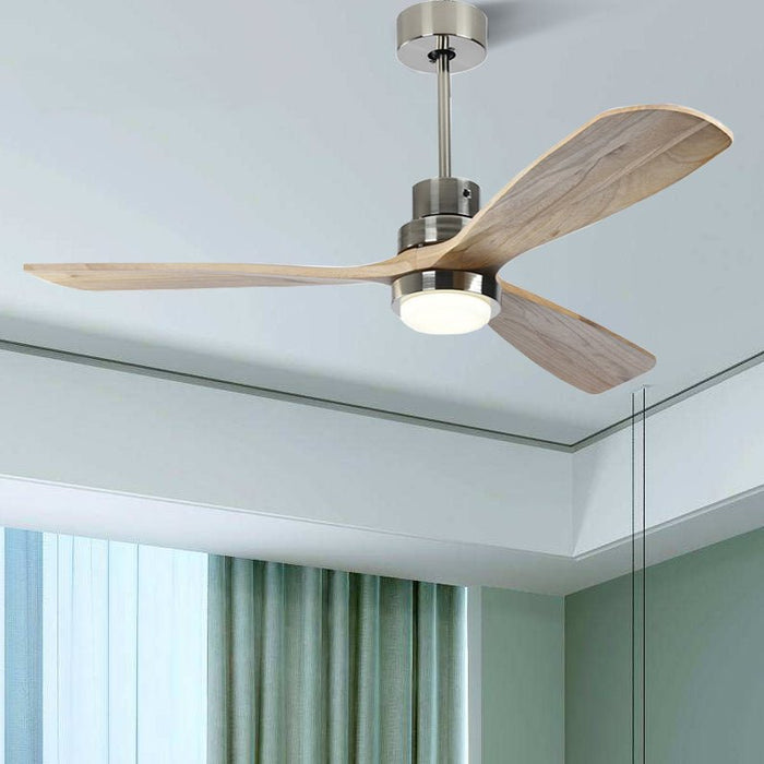 MIRODEMI® 52" Modern LED Wooden Ceiling Fan with Remote Control