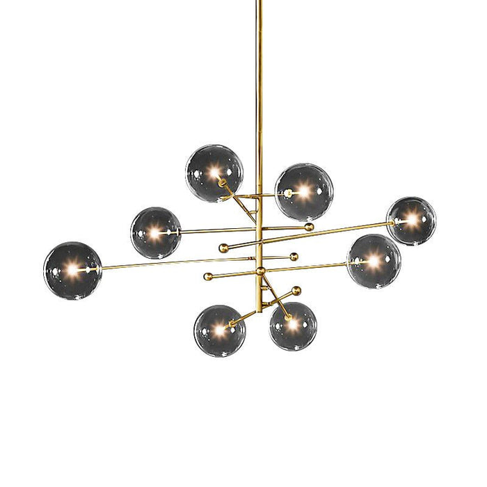 MIRODEMI® Art Deco Styled Glass Ball Shaped Led Chandelier for Living Room, Bedroom, Dining Room