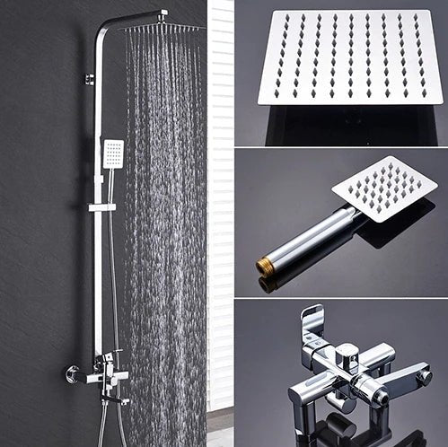 MIRODEMI® Gold/Black/Brushed Stainless Steel Shower Faucet Rainfall Bath Shower Set image | luxury lighting | home decoration