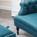 Set of Upholstered Velvet Accent Chair and Storage Ottoman