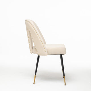 Velvet dining chair, minimalist modern, crafted from velvet with black metal legs
