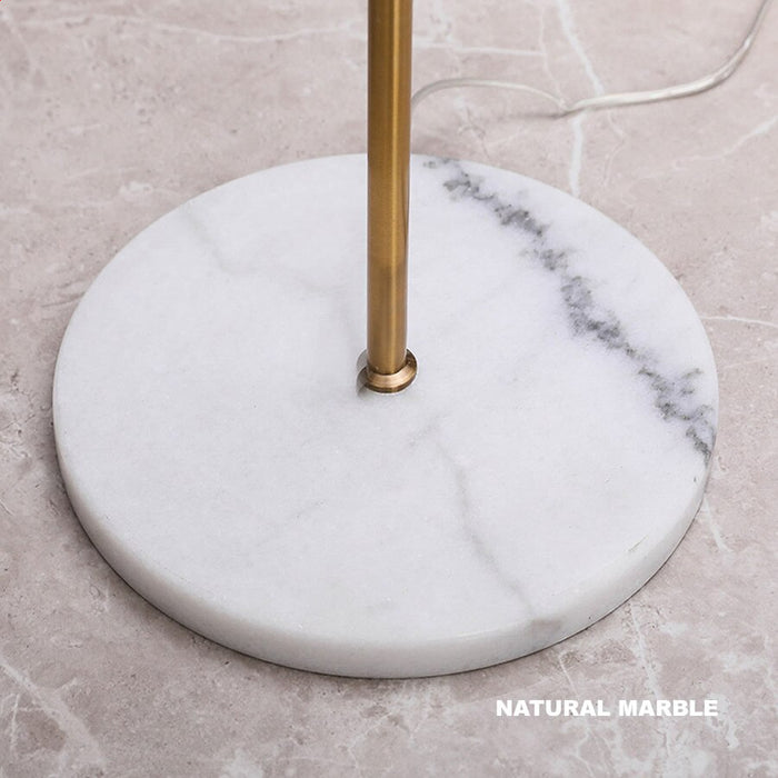 MIRODEMI® Minimalist Gold Floor Lamp with Marble Base for Living Room, Bedroom