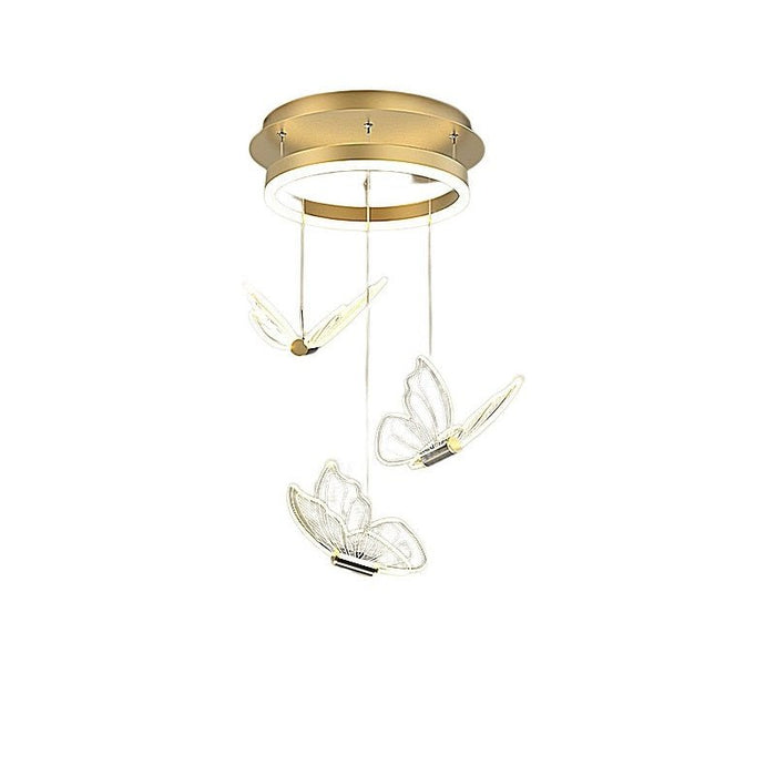 MIRODEMI® Modern LED Chandelier with Hanging Butterflies for Living Room