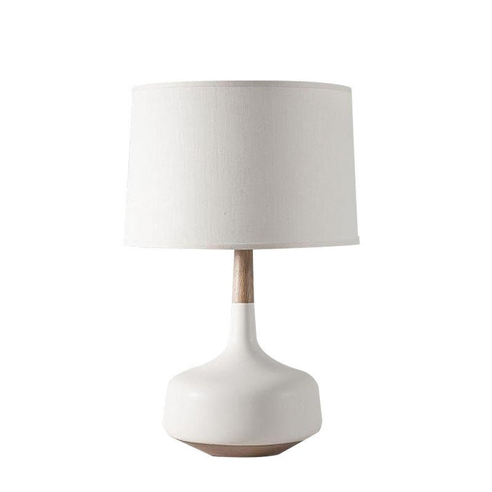 MIRODEMI® White Desk Lamp of Wood in a Nordic style for Bedroom, Living Room