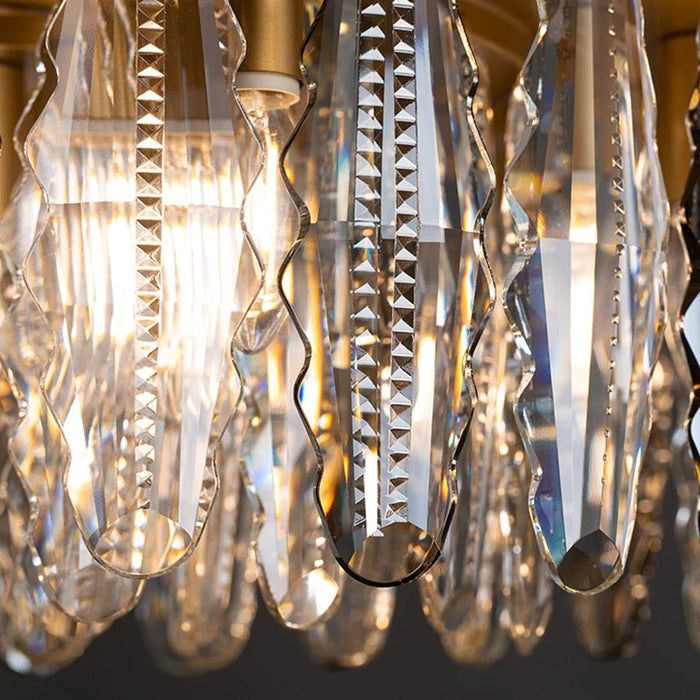 MIRODEMI® Rectangle Gold Modern crystal chandelier for bedroom, living room