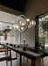 Mirodemi® White/Black Glass Bubble LED Chandelier For Dining room, Kitchen Island W55.1*H35.4" / Warm light / Black