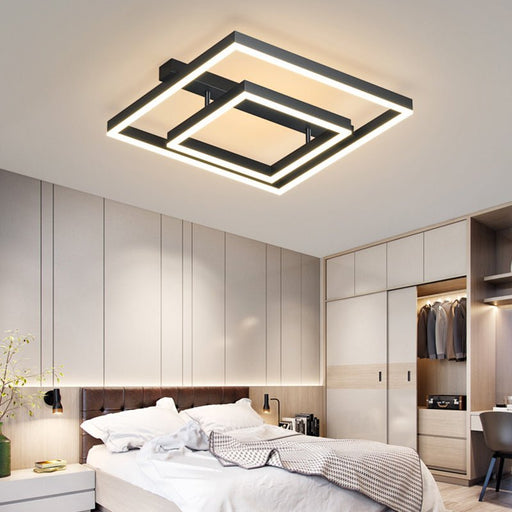 MIRODEMI® Nordic Square LED Ceiling Light For Living Room, Dining Room Brightness Dimmable / L19.7xW19.7" / L50.0xW50.0cm