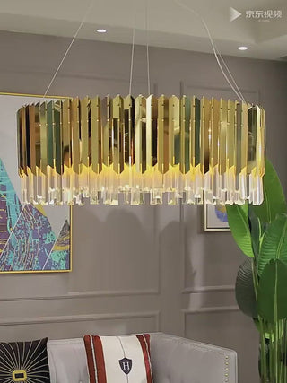 Gent | Drum Gold Crystal Chandelier from Mirodemi for Home Decor