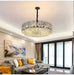 MIRODEMI® Modern black crystal ceiling chandelier for living room, dining room, bedroom 23.6'' / Warm Light / Dimmable