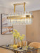 MIRODEMI® Modern gold crystal chandelier for dining room, kitchen island L35.4'' / L90cm / Warm Light / Non-Dimmable