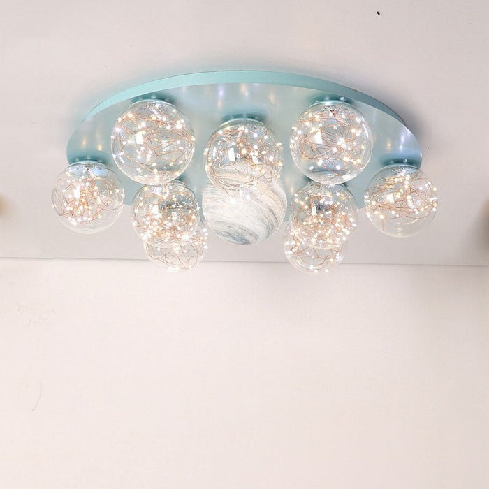MIRODEMI® Creative Universe Lantern Planet Ceiling Lamps for Kids Room, Bedroom Blue / 10 Lights
