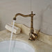 MIRODEMI® Antique Black/Bronze Brass Bathroom Sink Faucet Single Handle Hot/Cold Water Antique Gold / High
