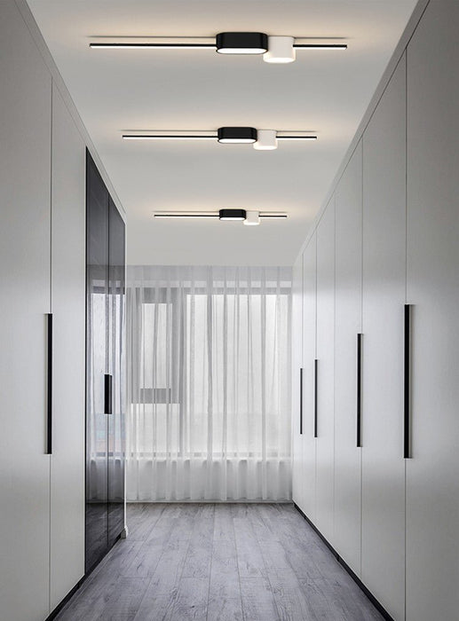 MIRODEMI® Modern LED Acrylic Celling Lights for Living Room, Study, Wardrobe Black / L23.6xW4.3" / L60.0xW11.0cm