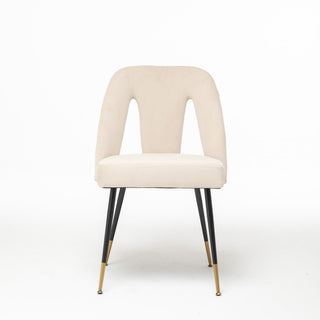 Velvet dining chair for the dining room, minimalist modern style