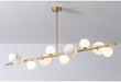 MIRODEMI® Horizontal Linear Ceiling Hanging Chandelier with Ball Lamps image | luxury lighting | hanging chandeliers