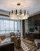 MIRODEMI® Drum Gold Crystal Shine Chandelier For Living Room, Kitchen Dia23.6*H9.8" / Warm White / Dimmable