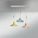 MIRODEMI® Modern Romantic Pendant Small Chandelier for Tea Shop, Restaurant Multicolor / 3 Heads (Long Base)