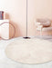 Modern Pink/Grey Short Plush Round Area Carpet 2'8"х2'8" (80х80cm) / FYR8016 / Pink