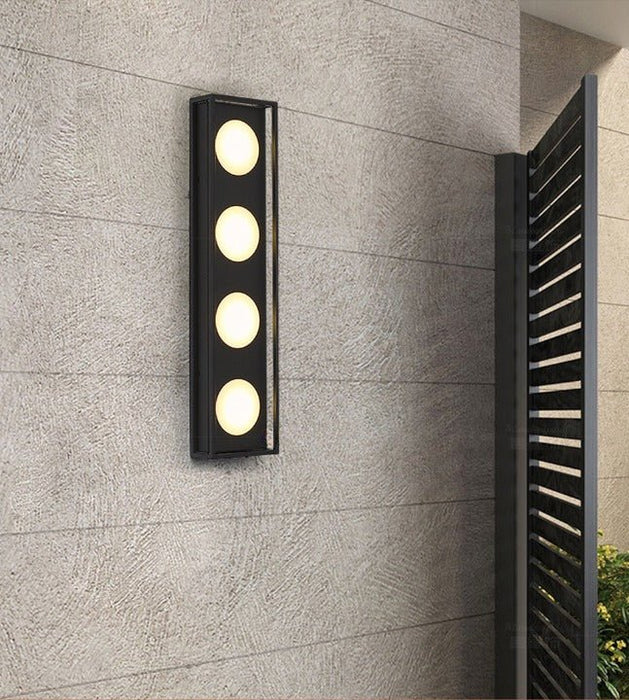 MIRODEMI® Outdoor Black Waterproof High LED Stainless Steel Wall Lamp For Courtyard