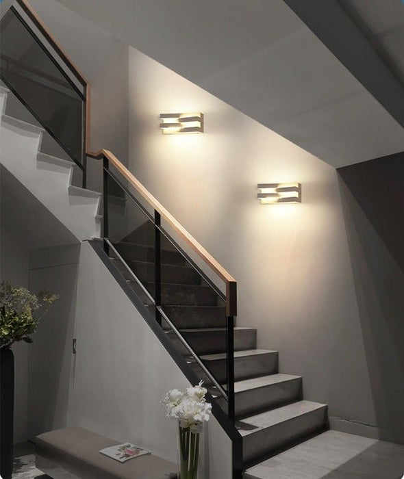 MIRODEMI® Black/White Outdoor/Indoor Alumunim LED Wall Light For Garden, Villa, Porch L3.9*W3.5*H3.9" / Cool white / White