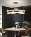 MIRODEMI® Crown design led crystal chandelier for living room, dining room, bedroom 23.6'' / Warm Light