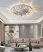 MIRODEMI® Round modern chrome gold crystal ceiling chandelier for living room, bedroom
