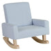 Light Blue Kids Rocking Chair with Solid Wood Legs