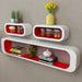 Decorative Wall Rectangle Shelves Red / 3