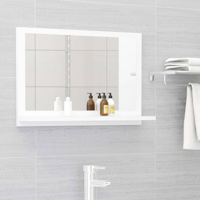 Bathroom Mirror with Shelf 31.5" / White