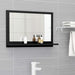 Bathroom Mirror with Shelf 35.4" / Black