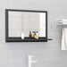 Bathroom Mirror with Shelf 39.4" / Black
