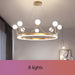 MIRODEMI® Cute Crown Design Round Glass Creative Led Hanging Chandelier 8 bulbs - Dia31.5" / Warm light(3000K)