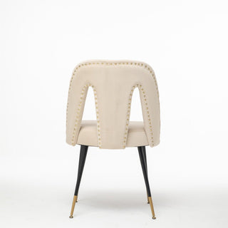 Velvet dining chair in velvet with black metal legs, contemporary dining room furniture