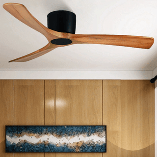 MIRODEMI® 36" LED Wooden Ceiling Fan with Lamp and Remote Control image | luxury furniture | wooden ceiling fans | home decor