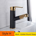 MIRODEMI® Luxury Black/Gold/White/Chrome Pull Out Bathroom Sink Faucet Deck Mounted Style H