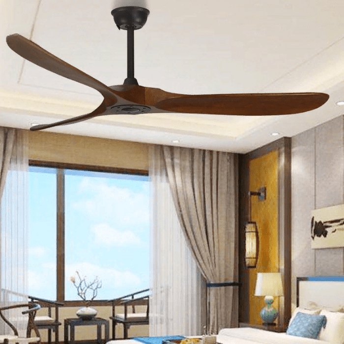 MIRODEMI® 60" Modern Wooden LED Ceiling Fan with Remote Control