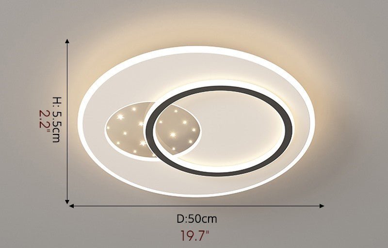 MIRODEMI® Round Minimalist Acrylic LED Ceiling Light For Living Room, Bedroom