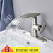MIRODEMI® White/Chrome/Black Waterfall Bathroom Sink Faucet Deck Mounted Brushed Nickel / B / W8*H6*L9.8"