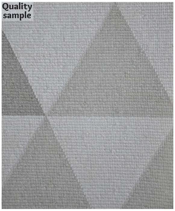 Grey/White/Blue Modern Hand-Knotted Indian Rectangle Area Rug