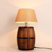 Mirodemi® Industrial Wood Wine Barrel LED Table Lamp For Bedroom, Bar