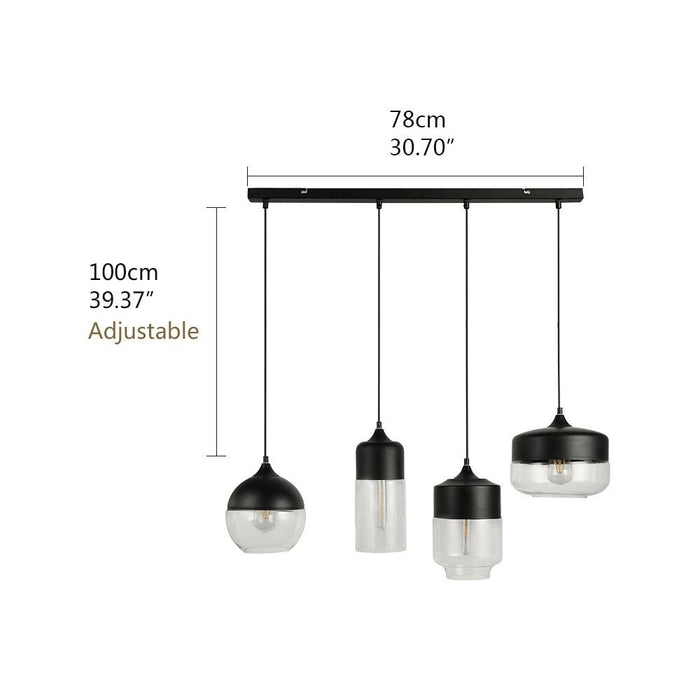 MIRODEMI® Modern loft hanging Glass Pendant Lamp for Kitchen, Restaurant, Bar, living room, bedroom C4
