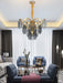 MIRODEMI® Amber/Smoke Gray Glass Luxury Led Hanging Modern Chandelier