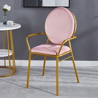 Minimalist Wrought Iron Light Luxury Backrest Chair image | luxury furniture | backrest chairs | minimalist chairs