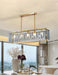 MIRODEMI® Luxury Rectangle Gold frosted glass chandelier for living room, kitchen